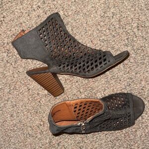 Charlotte Russe Dark Gray Cutout Heels